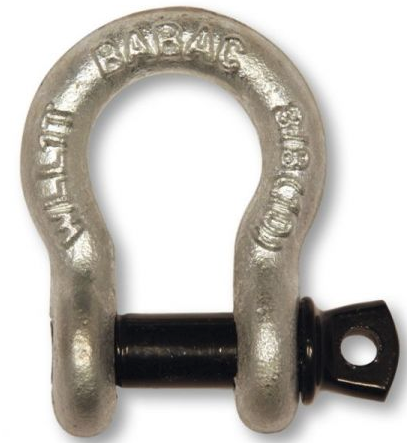 651B-5PK 5/8" Load Rated Shackles 5 Pack