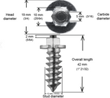 iGrip Shoulder Screw Studs, 40mm 200 Pack